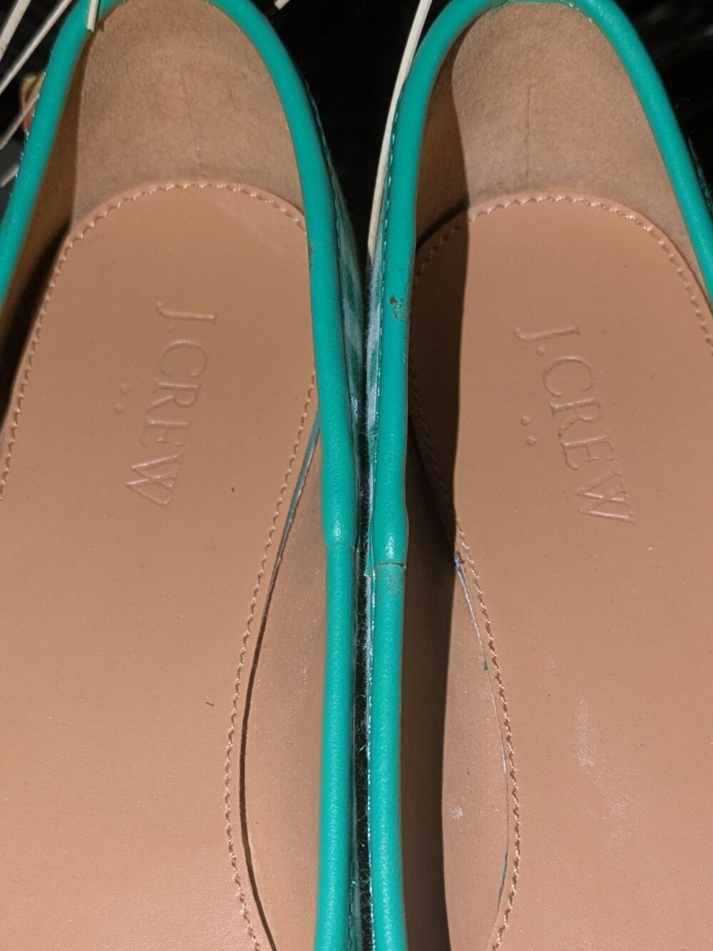🔥FINAL🔥J. Crew Green Gingham Ballet Flats - Picture 4 of 6